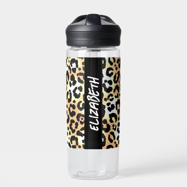 Botella De Agua Impresión de leopardo (Delante)