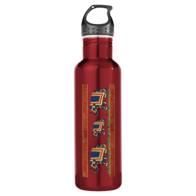 Botella De Agua impresión de oro roja Waterbottle 24oz o 32oz del (Anverso)