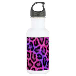Botella De Agua Impresión de piel de leopardo rosa