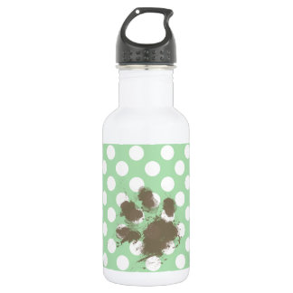 Botella De Agua Impresión divertida de pata sobre puntos de polka 