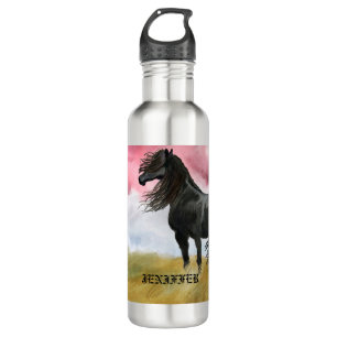 Botella De Agua Impresionante acuarela de caballo