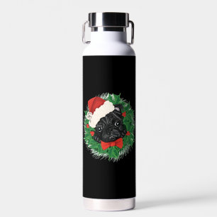Botella De Agua Impresionante camiseta de Navidades Pug