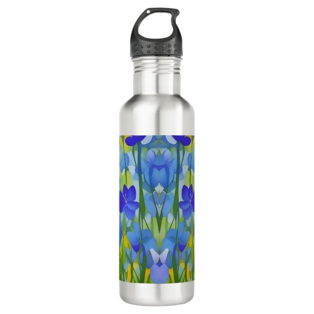 Botella De Agua Impresionante Texas Bluebonnets (Anverso)