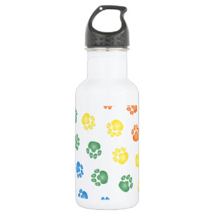 Botella De Agua Impresiones coloridas de la pata