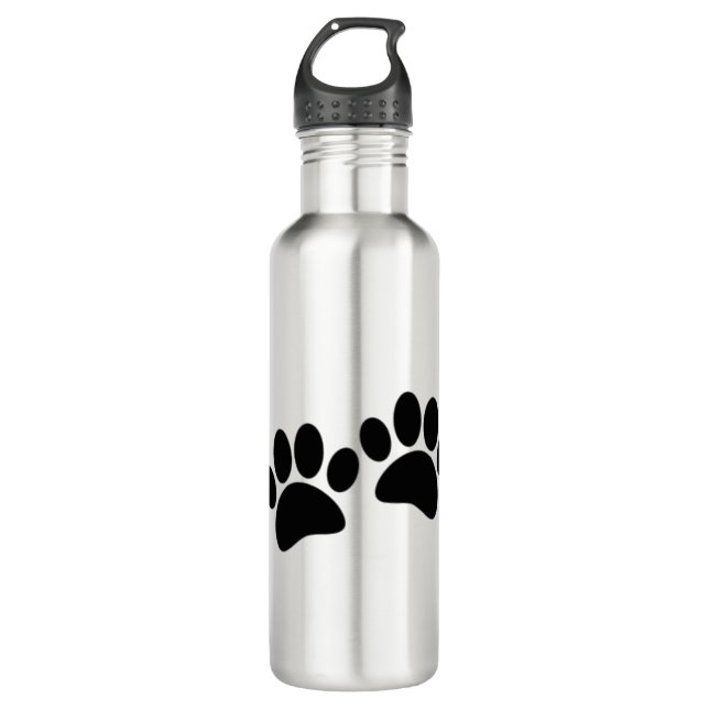 Botella De Agua Impresiones de la pintura de un Personalizado negr (Anverso)