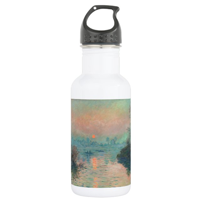 Botella De Agua Impresionismo de Monet Sunset Seine Bella Artes (Anverso)