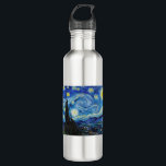 Botella De Agua Impresionismo Vincent Van Gogh Starry Starry Night<br><div class="desc">¿Busca arte de calidad, arte de galería o arte de galería? Has venido al lugar correcto. El impresionismo Vincent Van Gogh Starry Night Meaning Famous Visual Arts Design presenta un gran ejemplo de arte expresionista. Este impresionismo Vincent Van Gogh Starry Night, que significa diseño de artes visuales famosas, refleja la...</div>