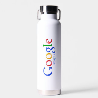 Botella de agua imprime imágenes de Google a ambos