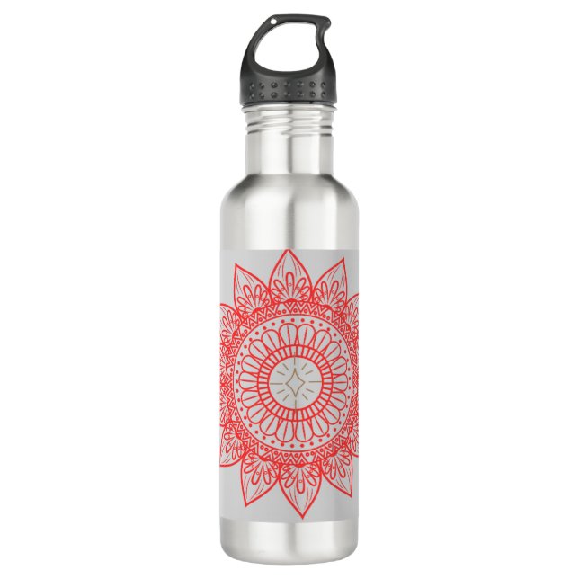 Botella De Agua Indian-inspired design with mandalas (Anverso)