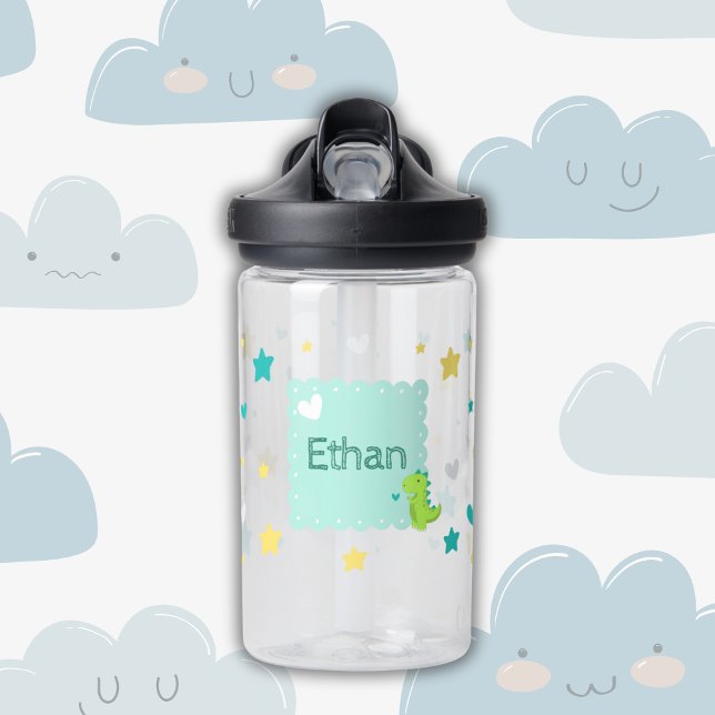 Botella de agua infantil personalizada Dino Deligh (Subido por el creador)