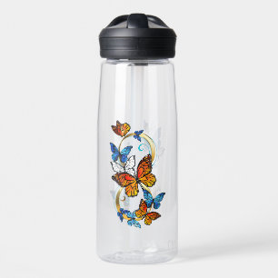 Botella De Agua Infinidad de Mariposas Monarca