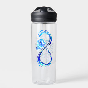 Botella De Agua Infinito brillante con rosa azul