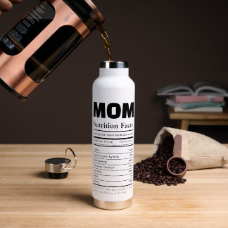 Botella De Agua Información Nutricional Personalizada para Mamá co