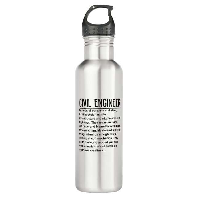 Botella De Agua Ingeniero civil (Anverso)