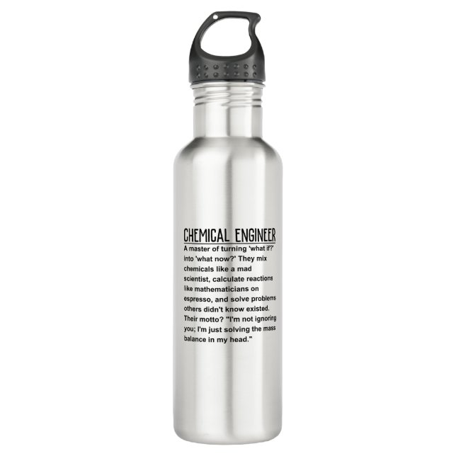 Botella De Agua Ingeniero químico (Anverso)
