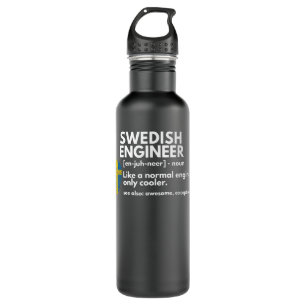 Botella De Agua Ingeniero Sueco Funny Definition