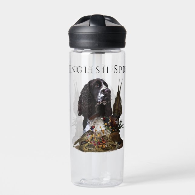 Botella De Agua Inglés Springer Spaniel con faisán (Delante)