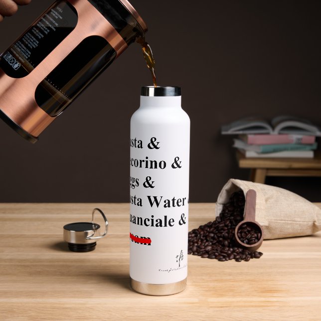 Botella De Agua Ingredientes de pasta carbonara (Café)