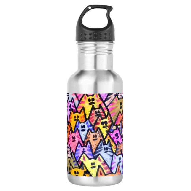Botella de agua inoxidable 039 - CATS (Anverso)