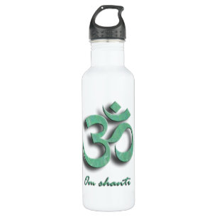 Botella de agua inoxidable del símbolo de OM