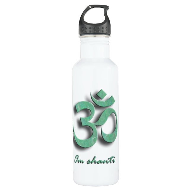 Botella de agua inoxidable del símbolo de OM (Anverso)