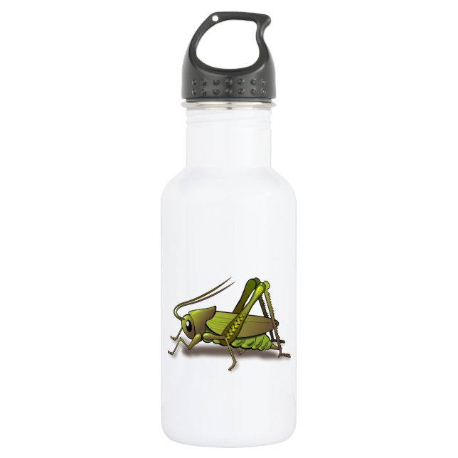 Botella De Agua Insecto verde del grillo (Anverso)