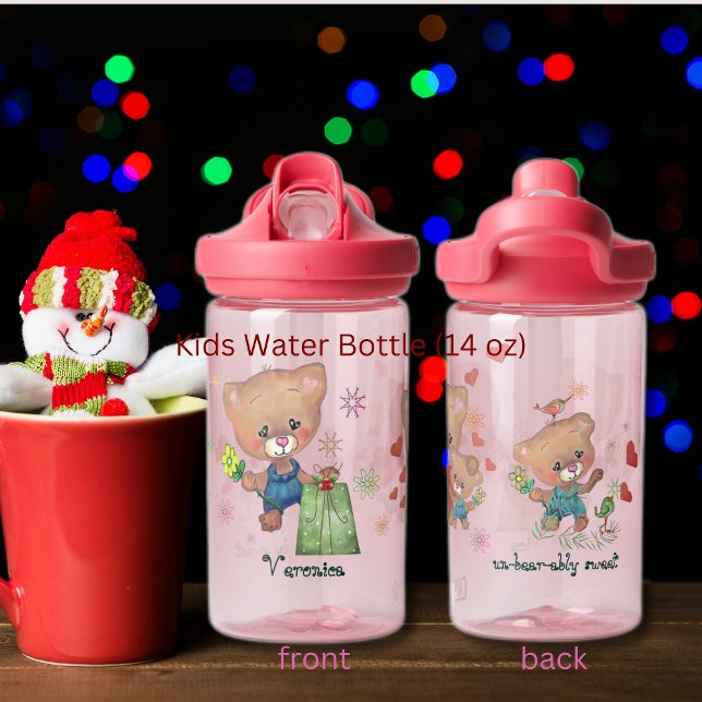 Botella De Agua Insoportablemente dulce Teddy Bear (Unbearably Sweet Teddy Bear Water Bottle)