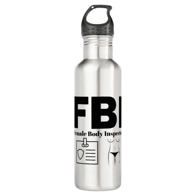 Botella De Agua Inspector de Cuerpo Femenino del FBI (Anverso)