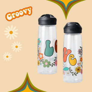 Botella De Agua Inspiración de Groovy LOVE floral power 70