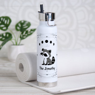 Botella De Agua Inspiración de Tarot de Jimothy Mapache Lindo Tend