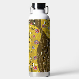 Botella De Agua Inspiración del Klimt en el patrón oro Art Nouveau