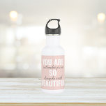 Botella De Agua Inspiración, Eres Tan Hermosa Cita Positiva<br><div class="desc">Inspiración,  Eres Tan Hermosa Cita Positiva</div>