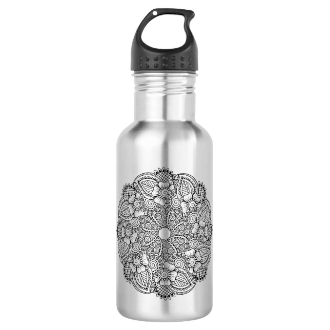 Botella De Agua Inspirado alrededor de diseño (Anverso)