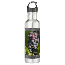 Botella De Agua inspiradora Con Uvas De Vino