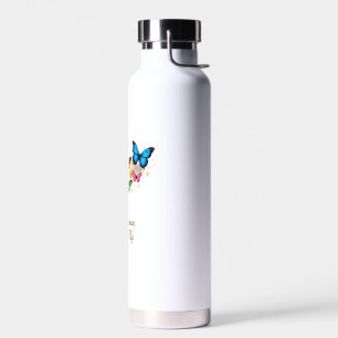 Botella de agua inspiradora Llave Dorada y Maripos