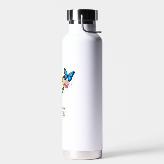 Botella de agua inspiradora Llave Dorada y Maripos (Izquierdo)