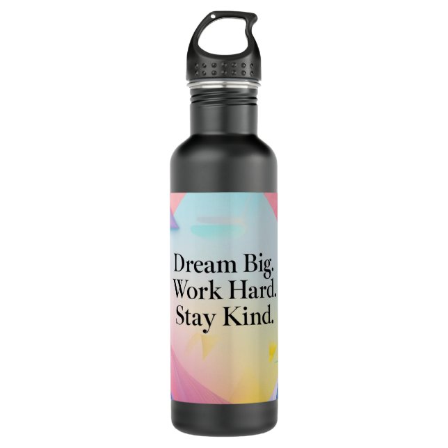 Botella De Agua Inspirational Water Bottle – "Dream Big" Motivatio (Anverso)