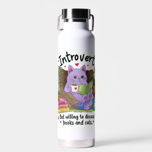 Botella De Agua Introvertido pero dispuesto a hablar sobre libros