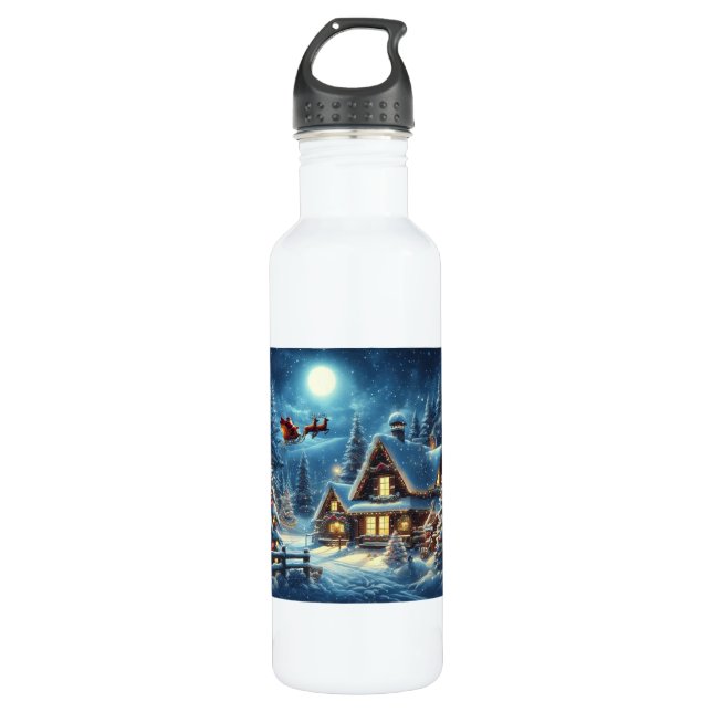 Botella De Agua Invierno/Santa/Navidades/Nieve (Anverso)