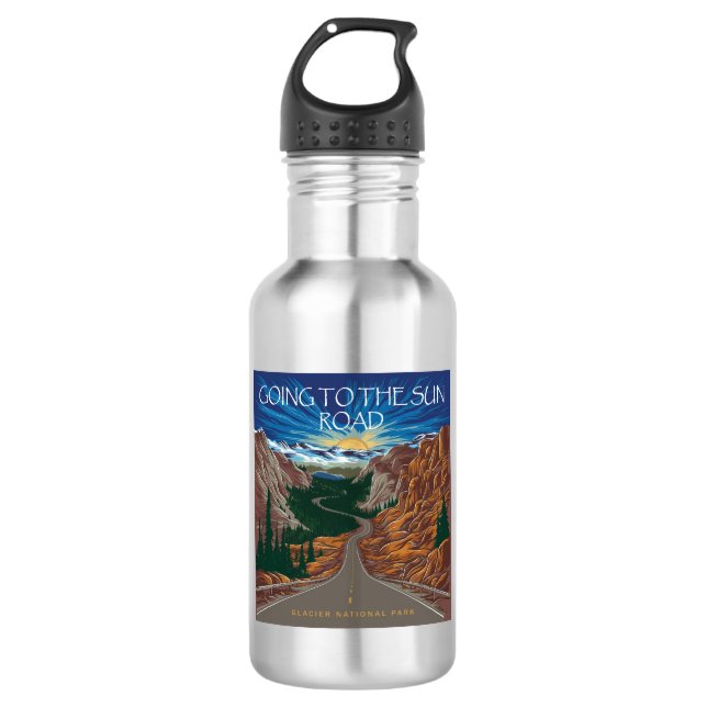Botella De Agua Ir A Sun Road Montana Vista (Anverso)