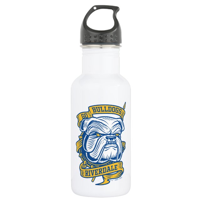 Botella De Agua Ir Bulldoges - Banner de la mascota Riverdale (Anverso)