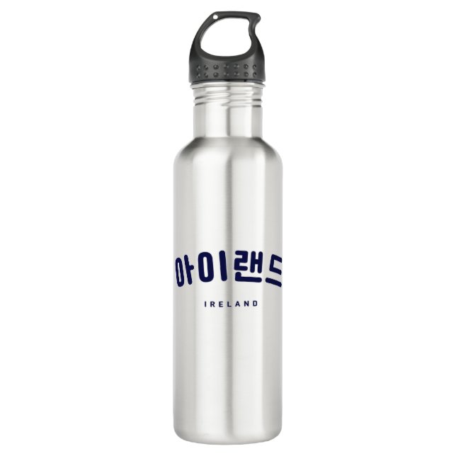 Botella De Agua Ireland navy in Korean Hangul (Anverso)