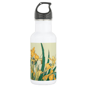 Botella De Agua Iris Saltamontes de Hokusai: Impresión Vintage Jap