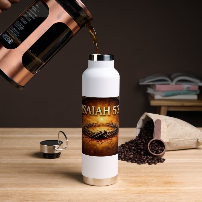 Botella De Agua Isaías 53 (Café (girado))