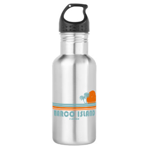 Botella De Agua Isla Marco Florida Palmeras