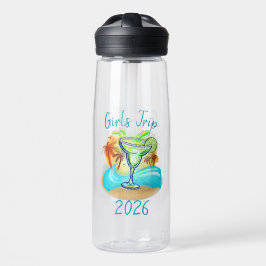 Botella De Agua Isla Tropical Personalizada