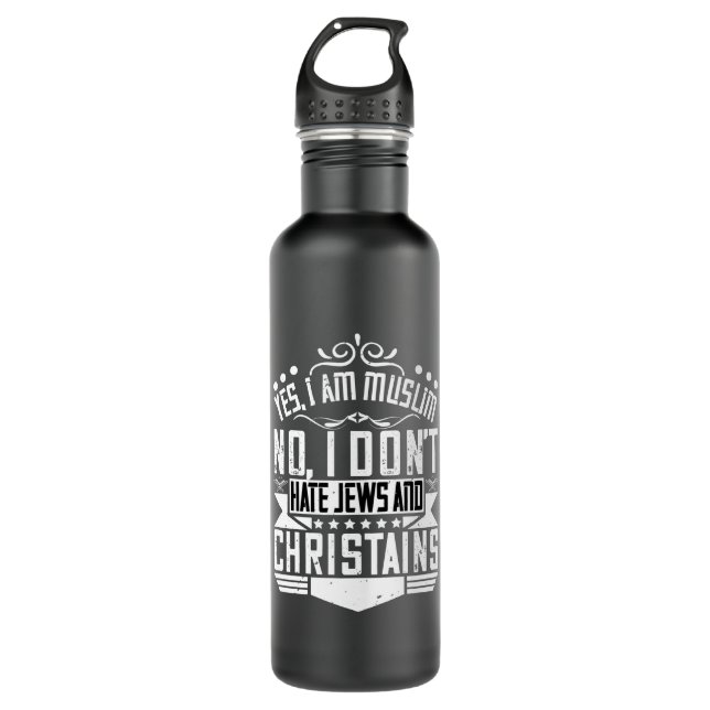 Botella De Agua Islam - Sí, Soy Musulmana. No Odio (Anverso)