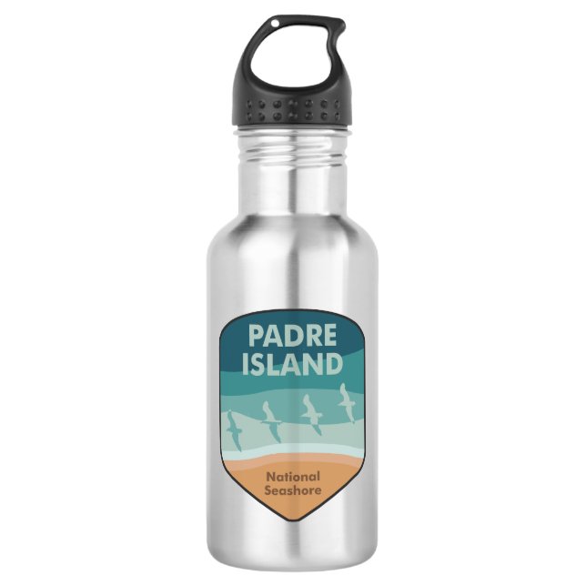 Botella De Agua Islas Padre Gaviotas de Texas (Anverso)