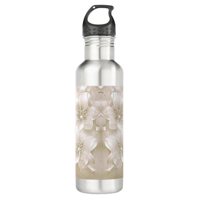 Botella De Agua Ivory White Flowers Water Bottle (Anverso)