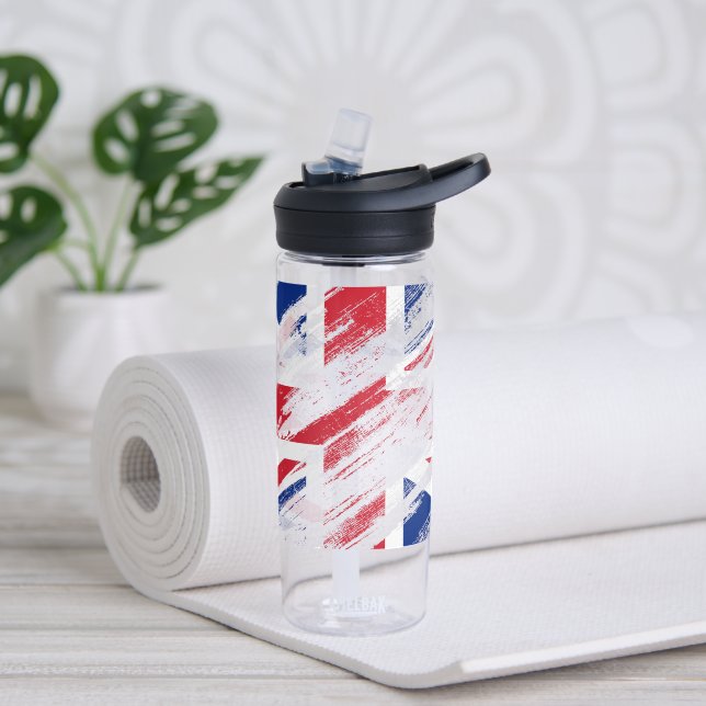 Botella De Agua Jack de la Unión de Bandera del Reino Unido (Yoga)
